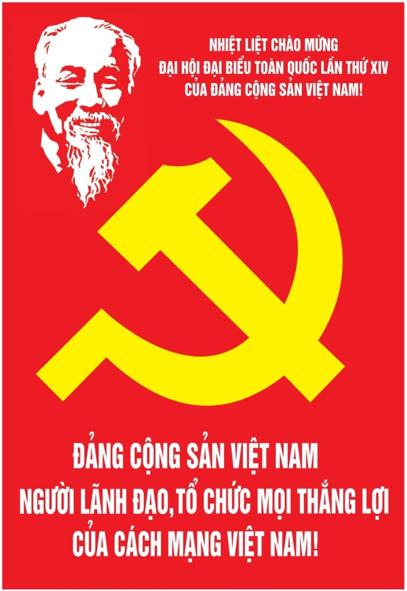 Mẫu tranh tuyên truyền đại hội đảng 06